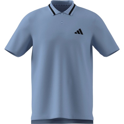 Adidas Мъжка блуза с яка Adidas Essentials Mens Cotton 3-Stripes Polo Shirt - Glow Blue