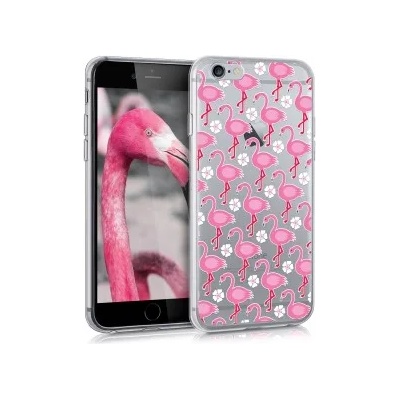 kwmobile Прозрачен калъф с дизайн фламинго за Apple iPhone 6 - розов