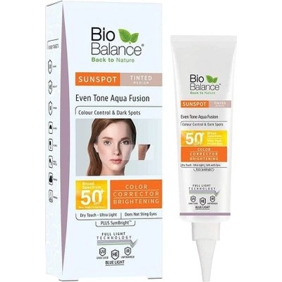 Biobalance Sunspot Even Tone Aqua Fusion 50 +SPF-Tinted Light, Medium 40 мл