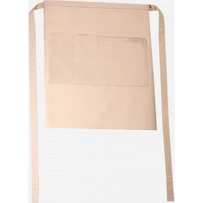 CG Workwear Gastro zástěra Roma s kapsami odolná proti pomačkání Písková CGW1262