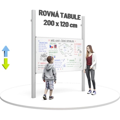 Consulta Keramická magnetická tabule 200 x 120 cm bílá PRO-T200120PY