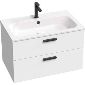 RAVAK Chrome II - Шкафче за умивалник 80x50x49 см, 2 чекмеджета, лъскаво бяло X000001746 (X000001746)