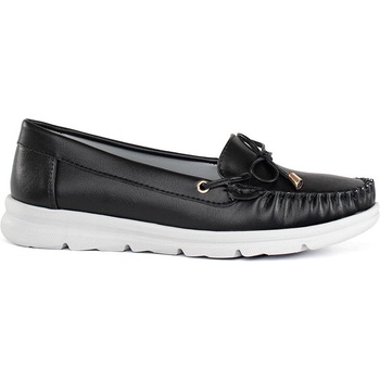 Seastar Black loafers on a platform šedá