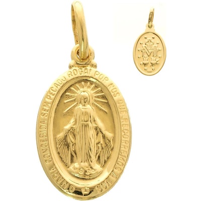 Argento Zlatý přívěsek Zázračná medailka 8A005
