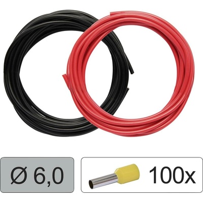 Quadrios 25CW131 jeden drôt, LiFY, 6.0 mm², červená, čierna, 1 sada