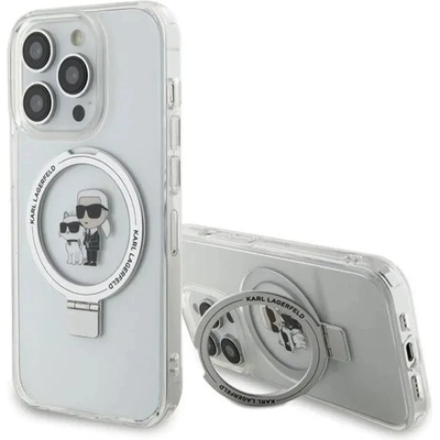 KARL LAGERFELD KLHMP15LHMRSKCH iPhone 15 Pro 6.1" white/white hardcase Ring Stand Karl&Choupette MagSafe (3666339168896)