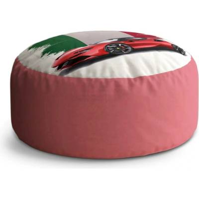 Sablio Taburet Circle Ferrari Italská vlajka: 38x48 cm