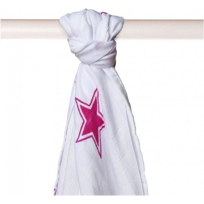 Kikko osuška Bambusová línia kolekce Stars 90x100 cm 1 ks Magenta Stars 2020