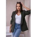 Sako 9709 s elegantnou klopou Zelená