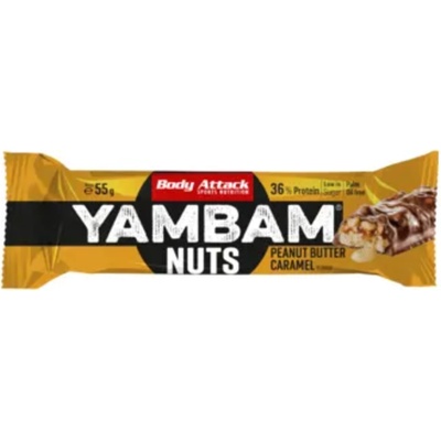 Body Attack Протеинов бар YAMBAM Nuts - Peanut Butter Caramel
