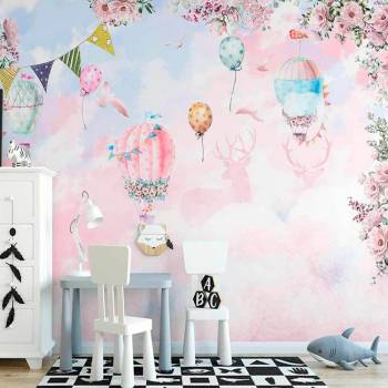 Image 1 of Art gift Тапет за детска стая - Розов празник