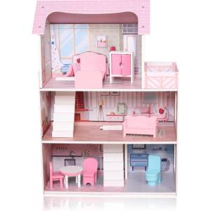Chipolino, TOYS Дър. къща за кукли с к-т 7 бр. мебели (diwh02406636)