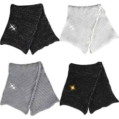 Voxx dámská pletená šála Vivaro BM113935 bílá stříbrná – Zboží Mobilmania