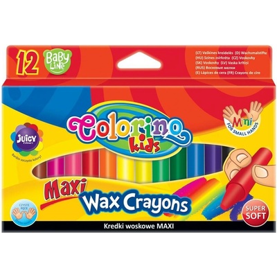 Colorino Kids farebné voskovky 12 ks MAXI