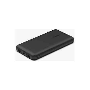 Apple Belkin BOOST CHARGE (10000 mAH) Power Bank with USB-C 15W - Dual USB-A - 15cm USB-A to C Cable - Black (BPB011btBK)