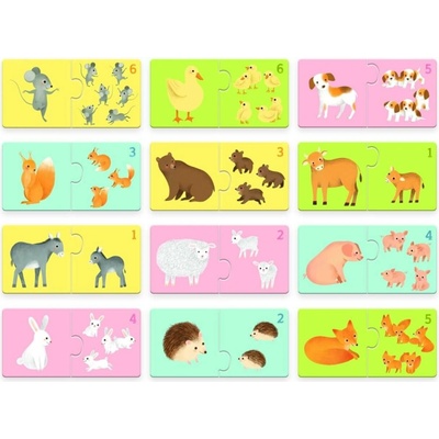 Djeco duo Mláďatá zvierat 12 24 dielov