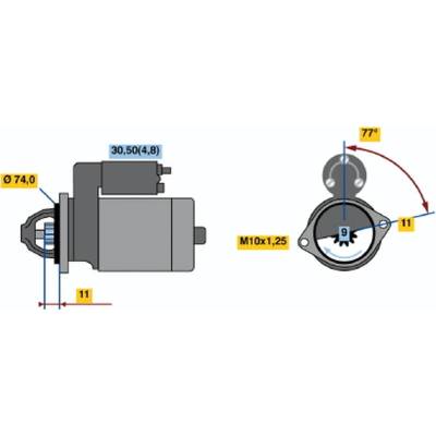 BOSCH STARTER 0 001 107 075
