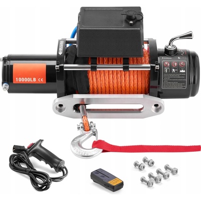 SucceBuy Elektrický navijak s nosnosťou 4536KG 12V DC s bezdrôtovým diaľkovým ovládaním