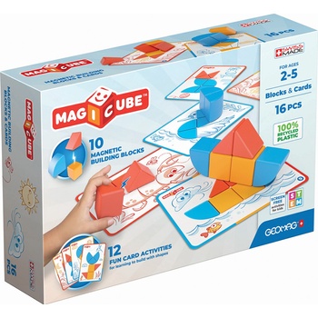 Geomag Комплект магнитни кубчета и карти Geomag - Magicube, 16 части (G302)