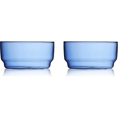 Lyngby Glas Modré sklenené misky v súprave Torino 500 ml 2 ks