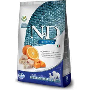 N&D Ocean Adult Medium & Maxi Cod, Pumkin & Orange 2,5 kg