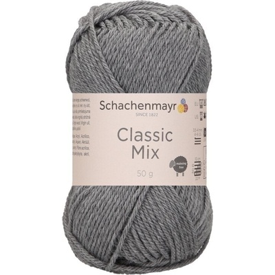 Schachenmayr Classic Mix 00091 Mid Grey Mel. Плетива прежда (9807015-00091)