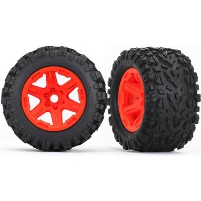 Traxxas колело 3.8", диск оранжев, гума Talon EXT (чифт)