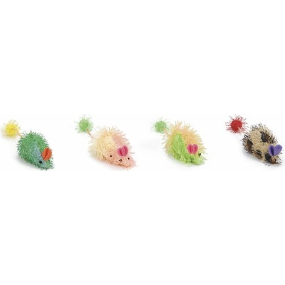 Beeztees Hračka pre mačky myš s dlhým vlasom 6,5cm
