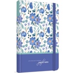 GIPTA Тетрадка Purple Notes, кремава хартия, широки редове, твърда корица, с ластик, 13 х 21 cm, 120 листа (5740)