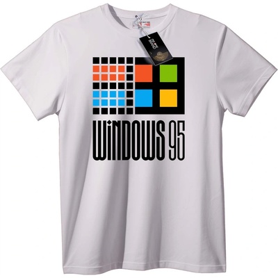 NOONEBRAND Тениска Windows 95 Ретро - 6XL, Black