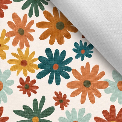 Takoy Látka s potiskem nepromokavý polyester TD/NS podzimní mini květiny Florina