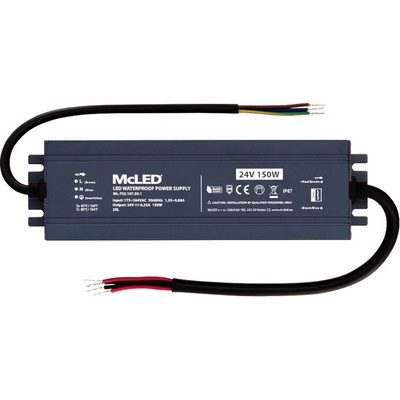 MCLED Napaječ LED 150W 24VDC/6,25A IP67 ML-732.107.39.1 ML-732.107.39.1