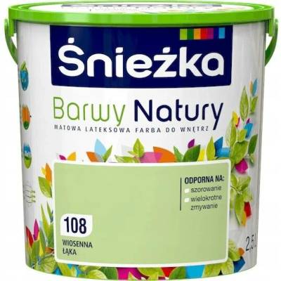 ŚNIEŻKA NATURE emulzní interiérová barva 108 Jarní louka mat 2,5 l