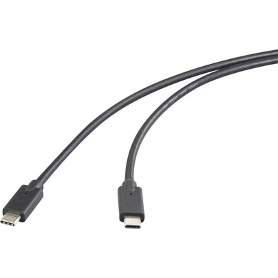 Renkforce RF-5501102 USB-C USB 3.2 Gen2x2 USB-C ® zástrčka USB-C ® zástrčka 1m černý