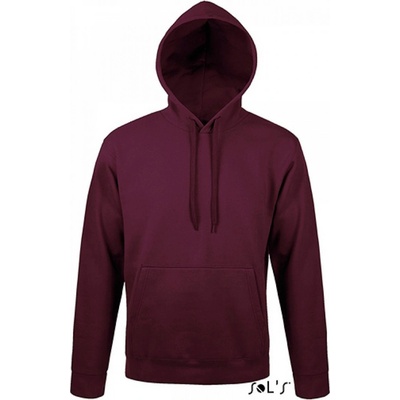 Sol's Přiléhavá unisex klokanka Snake s podšívkou z česaného fleecu červená vínová