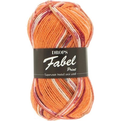 Drops Fabel Print 153 oranžová