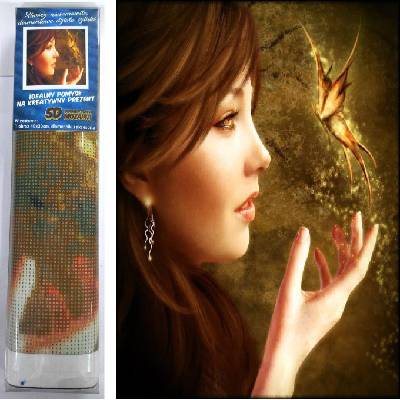 Norimpex - Puzzle Diamant painting: Butterfly princess 30x40cm - 1 - 39 piese