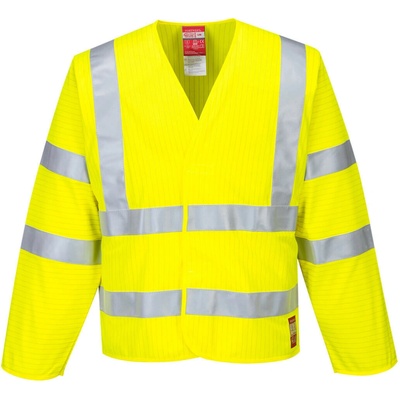 Portwest FR85 Hi-Vis Antistatická blúza Plameňu odolná žltá