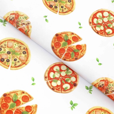 Goldea teflonová látka na ubrusy - lahodná pizza 160 cm