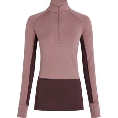 Icebreaker ZoneKnit 260 LS Half Zip ružová