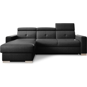 Eltap Черен разтегателен ъглов диван с място за съхранение (ляв ъгъл) Fresia - ELTAP (CO-FR-LT-10FL)