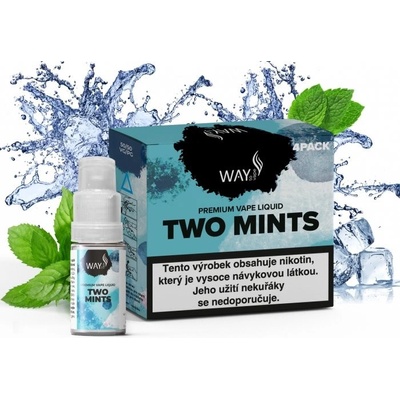 WAY to Vape TWO MINTS 4Pack 4 x 10 ml - 6 mg