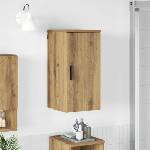 vidaXL Шкаф за баня Дъб 30 x 31, 5 x 61 см Инженерна дървесина, Метал (883353)