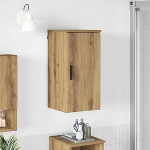 vidaXL Шкаф за баня Дъб 30 x 31, 5 x 61 см Инженерна дървесина, Метал (883353)