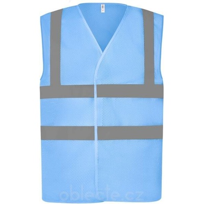 Yoko Hi-Vis síťovaná bezpečnostní vesta HVW120 nebesky modrá