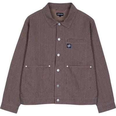 Santa Cruz Мъжко ежедневно яке Santa Cruz Railroad Jacket Casual jacket - Brown Hickory Stripe - размер XL (003-3355-0114)