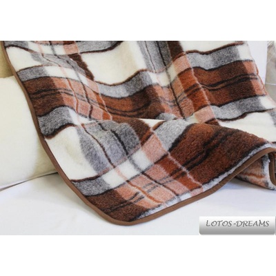 Lotos-Dreams Vlněná deka Merino mříž 450g/m2 180x200