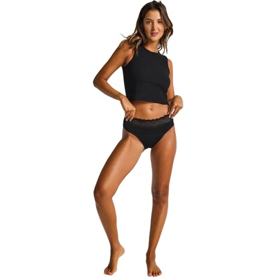 Modibodi Менструални бикини Modibodi Sensual Hi Waist Bikini Super Black Modibodi | Cheren | ЖЕНИ | L