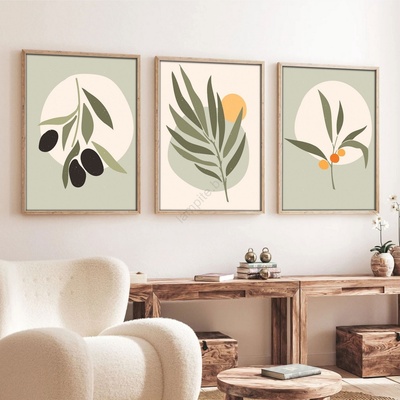 Asir К-кт 3x Снимка във фоторамка 50x70 см листа (AS1988)