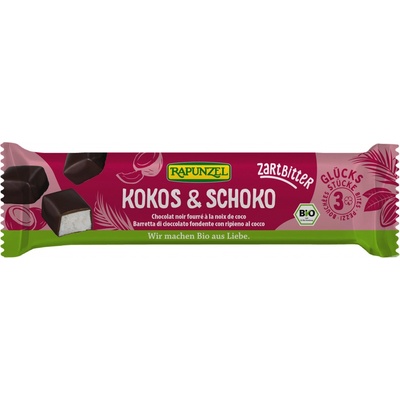 Rapunzel Bio kokos v hořké čokoládě 50 g